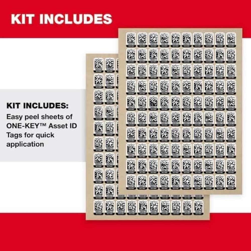 Milwaukee 48-21-0001 ONE-KEY™ Asset ID Tag – Sm. Plastic Surface (200ct)